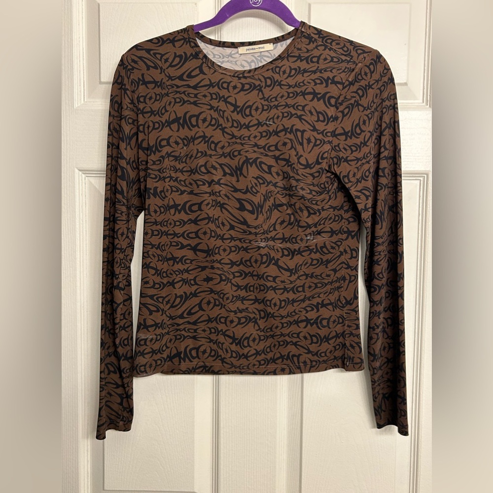 Paloma Wool Long sleeved Barbed wire print top